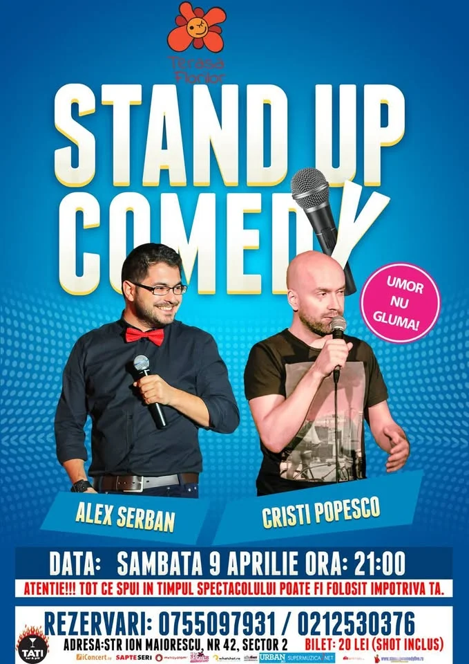 Stand-Up Comedy Sambata 9 Aprilie Bucuresti