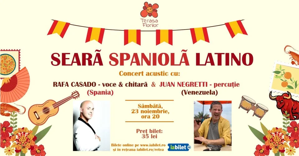 Seară spaniolă latino la Terasa Florilor!