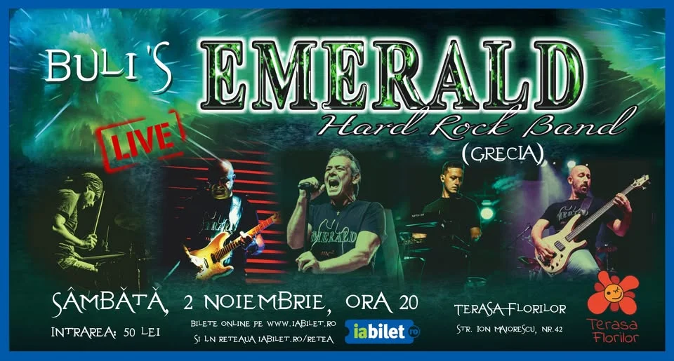 Super-seară de hard rock cu trupa EMERALD (Grecia) la Terasa Florilor!
