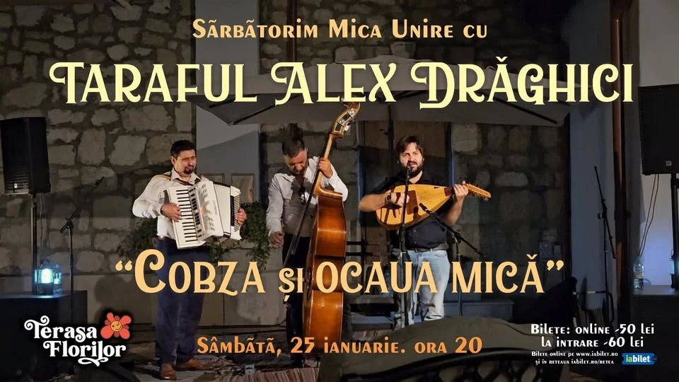 "Cobza și ocaua mică" - TARAFUL ALEX DRĂGHICI la Terasa Florilor