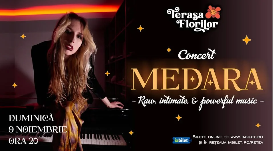 Concert MEDARA - powerful alt-pop, jazz & rock - la Terasa Florilor!