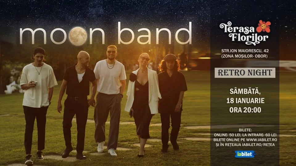 Retro Night - seara de cover-uri cu MOON BAND la Terasa Florilor!