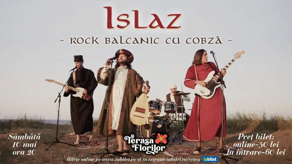Super-concert ISLAZ – rock balcanic cu cobză, la Terasa Florilor!