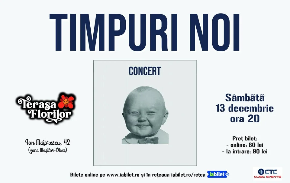TIMPURI NOI - concert extraordinar la Terasa Florilor!