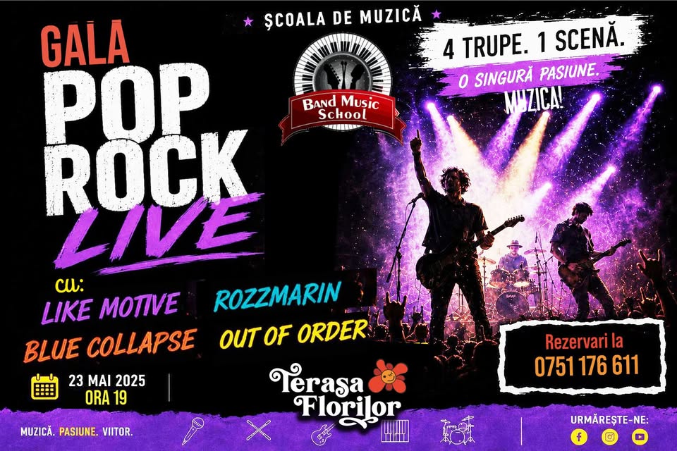 "Rock Pop Live" - Gala Band Music School la Terasa Florilor!