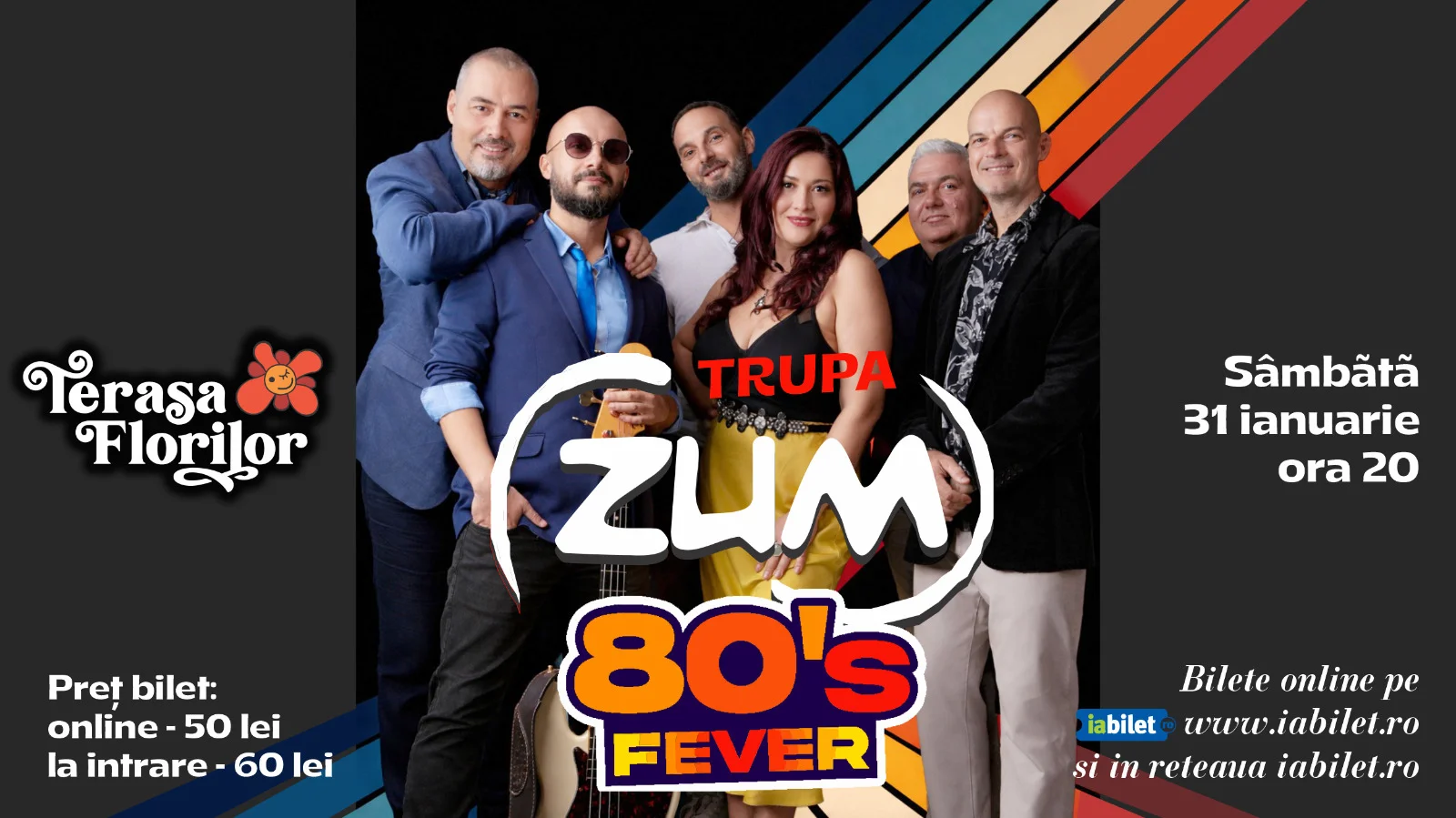 Concert trupa ZUM Music "80's Fever - Revive the Hits!" la Terasa Florilor